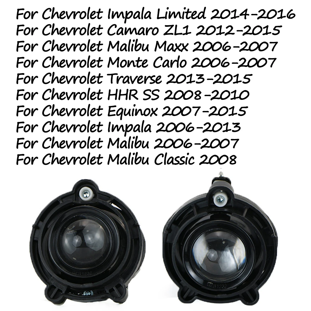 

For Chevrolet Camaro ZL1 Equinox Malibu Impala Monte Carlo Traverse HHR SS Fog Lamp Front Bumper Anti Fog Light 2593157 10335108