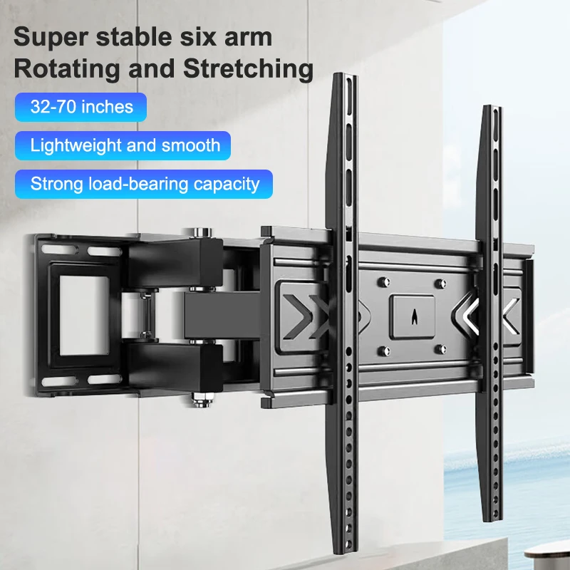 

Universal Adjustable Retractable TV Wall Mount Bracket Rotated Holder TV Mounts For 32-80 Inch LCD LED Monitor Flat Panel Holder