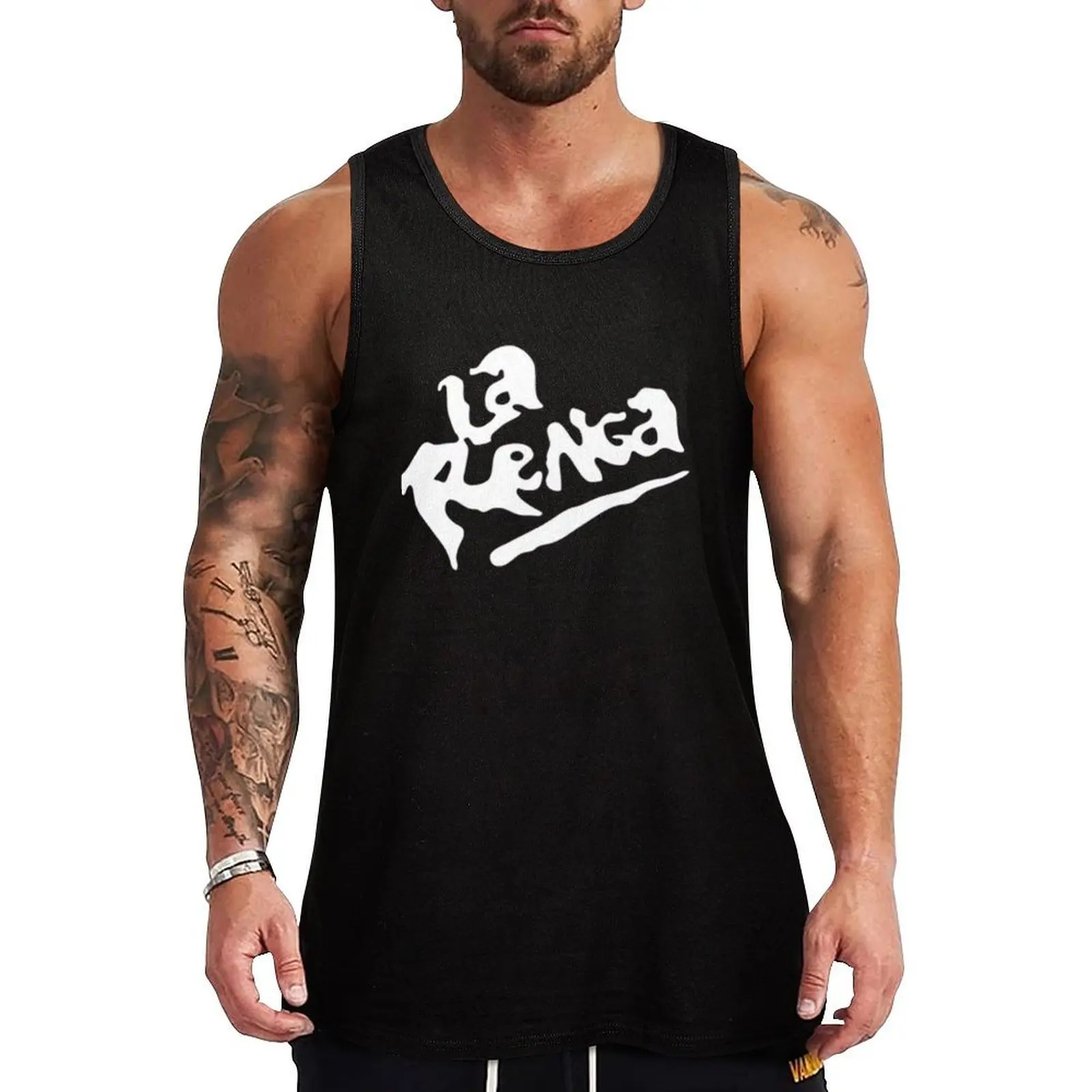 

La Renga Argentine rock band - White version Tank Top Vest male t-shirt gym man Men's tops