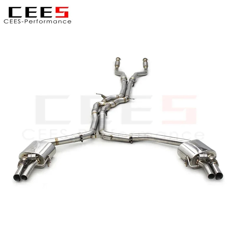 CEES Performance Catback Exhaust for Audi RS6 C7/C7.5 4.0T 2013-2018 Car Exhaust Pipe Muffler Stainless Steel Escape System