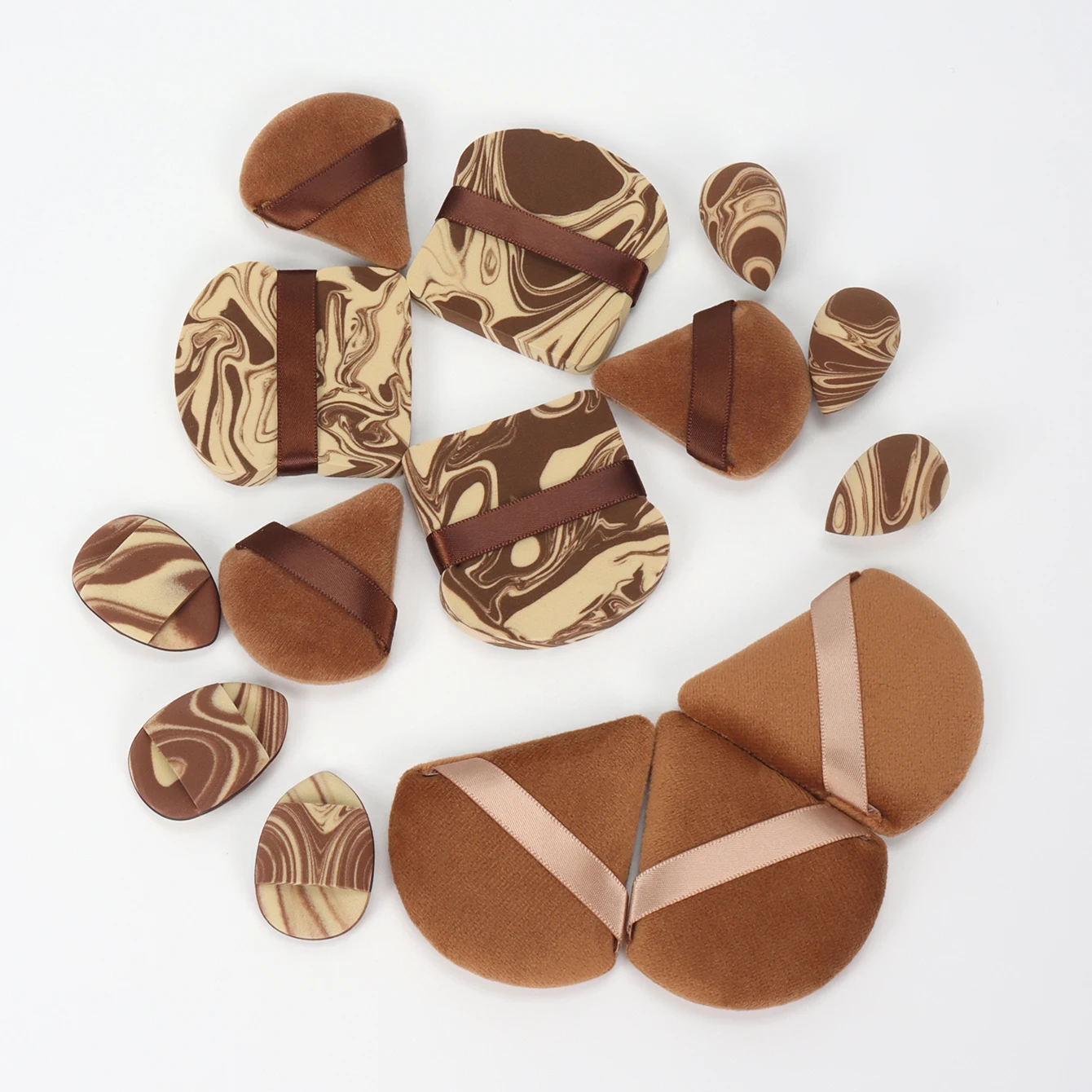 Ensemble de 15 chocolats de type toast, s'expande lorsqu'il est mouillé, peut être utilisé à sec et à l'eau, convient à tous les types de peau