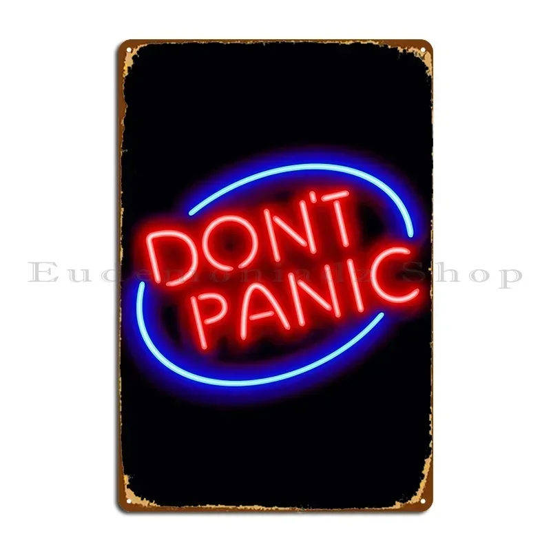 Hitchhikerandx27 S Guide Donandx27 T Panic Neon Sign Metal Plaque Wall Cave Wall Pub Designing Design Painting Tin Sign Poster