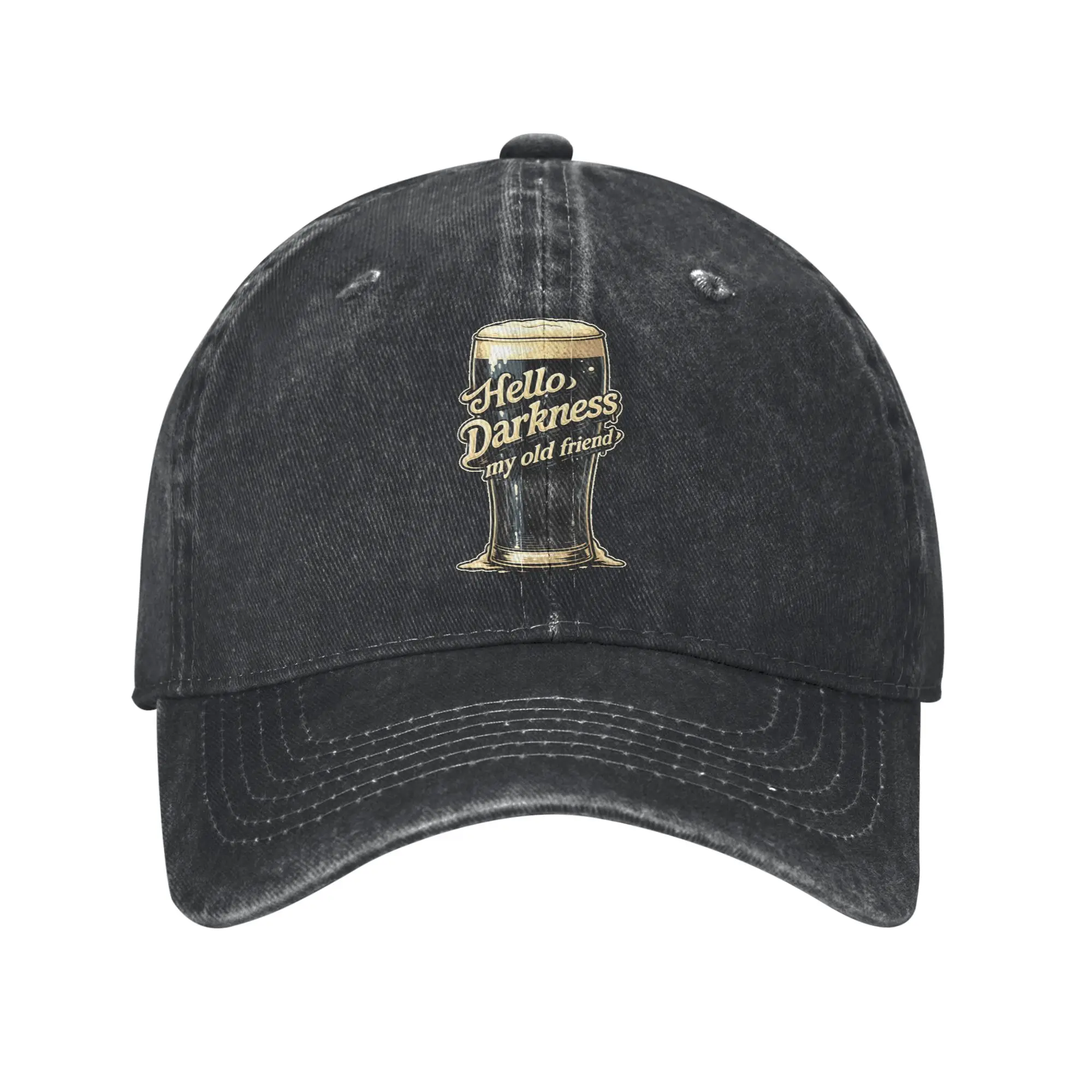 Hola Oscuridad, mi viejo amigo, gorra de béisbol con cita divertida sobre el alcohol, gorra de camionero unisex con estampado para hombre, gorras de béisbol de verano para dropshipping