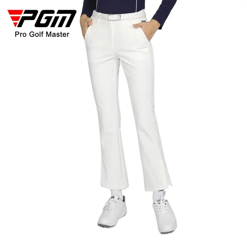 PGM Golf Women's Pants with Micro Pull Design Slim Fit and Casual Nine Cent Pants KUZ144
