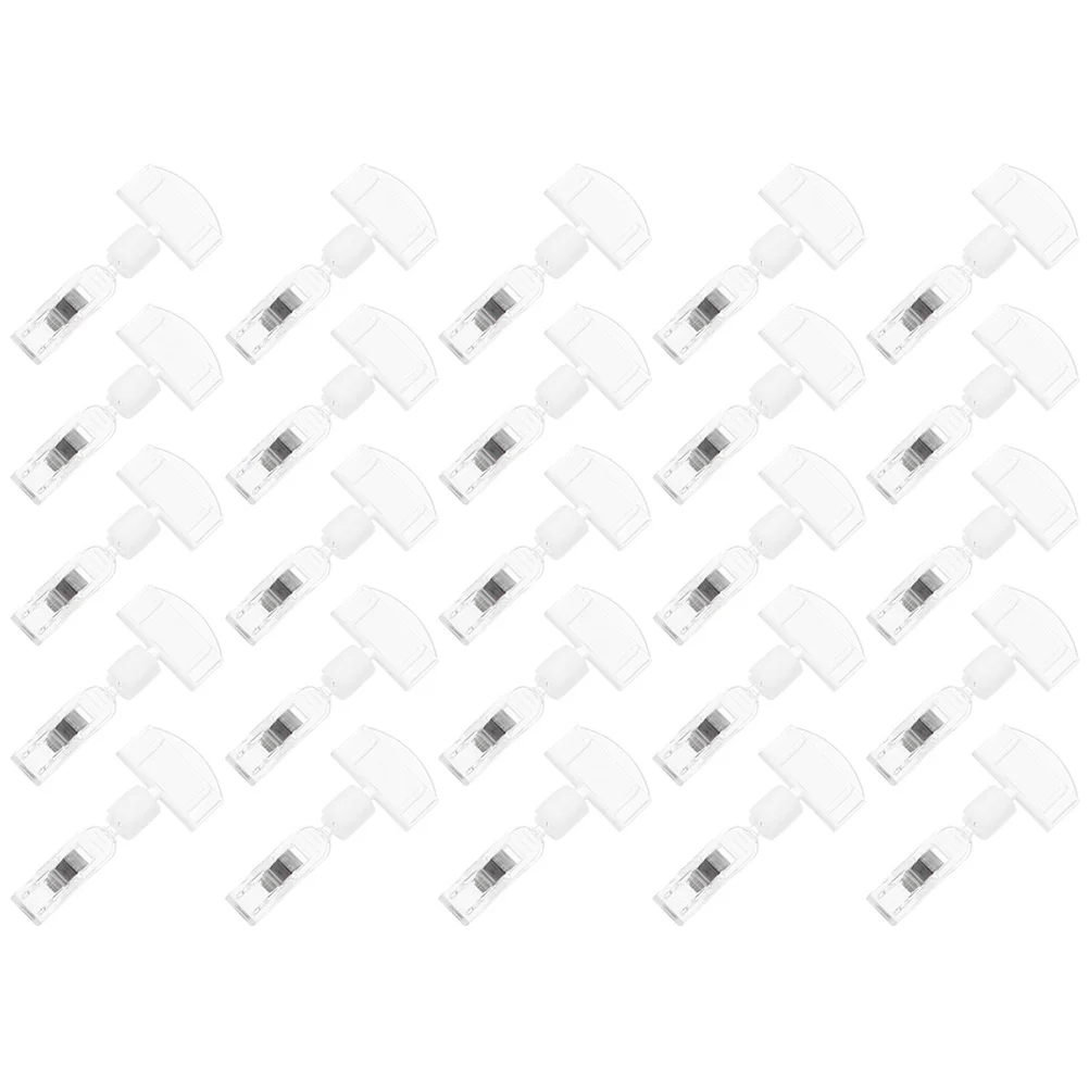 25 Pcs Advertising Clip Storage Labels Merchandise Sign Display Holders Shelf Photo Clips for Retail Office
