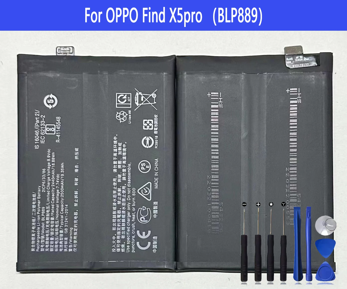 

BLP889 Battery For OPPO Find X5pro Repair Part Original Capacity Mobile Phone Batteries Bateria