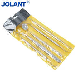 JOLANT Stainless Steel Dental Mouth Mirror Steel Tweezers Elbow Probe Dentist Instrument Teeth Cleaning Whitening Dentistry