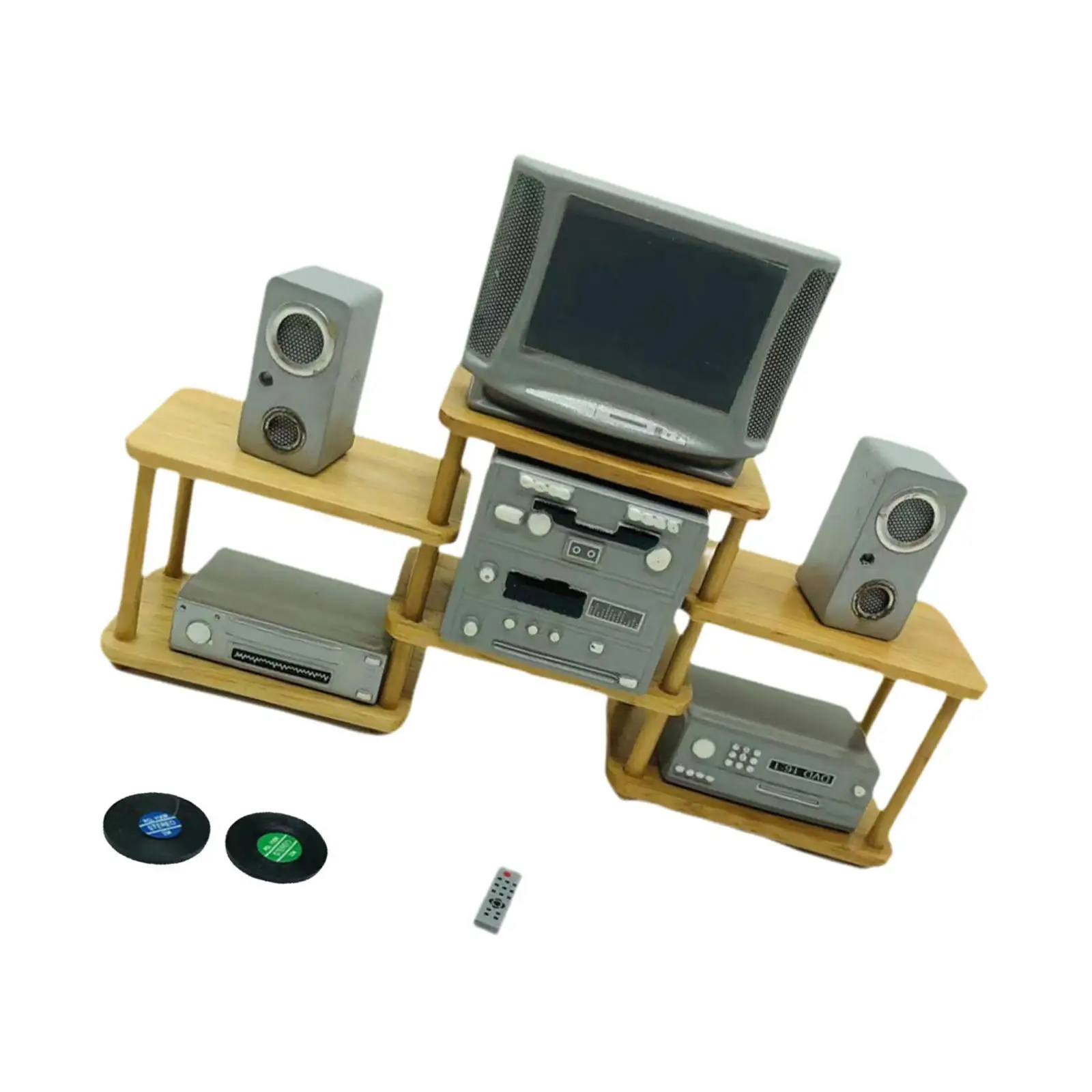 Set di altoparlanti miniature per case delle bambole 1/12 Strumenti fai-da-te Mobili in miniatura creativi Altezza 16 cm