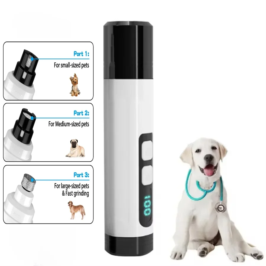 

Electric Pet Nail Grinder LED Light Cat Dogs Nail Clippers USB Rechargeable Paws Nail Cutter Grooming Trimmer Pet Supplies