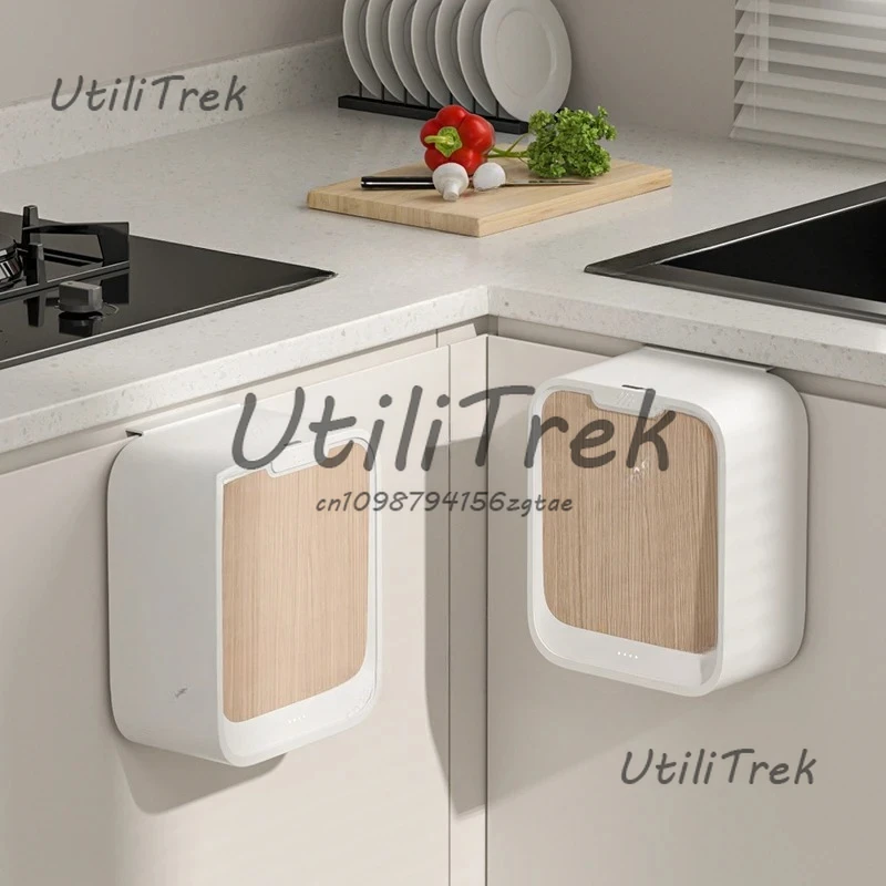

High Capacity Recycle Fashion 7L Wall-Mounted Smart Sensor Trash Can No Drilling Household Kitchen Bathroom Waste Bin for Home