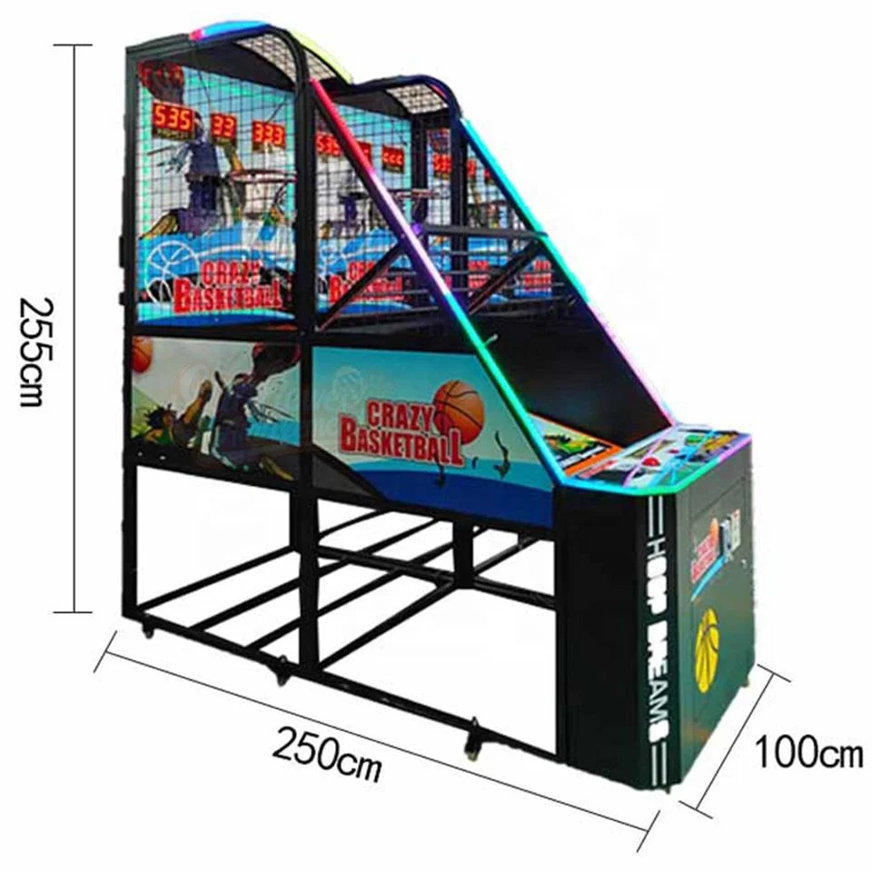 Quality Certification Double Shooting Basketball Arcade Sport Ticket Redemption Game Machine Street Basketball Hoop Games