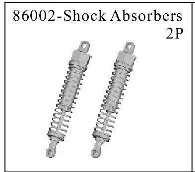 HSP 86002 Shock Absorbers *2P 1/16th EC Car Parts 94186/94187 Hispeed HiMOTO 1/16 RC Model Truck 94286