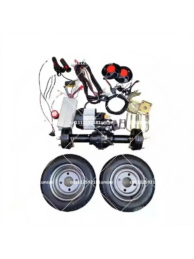 Electric Trolley Rear Axle Motor Assembly Low Speed Flatbed Chassis Drive Axle for Construction Site Cart