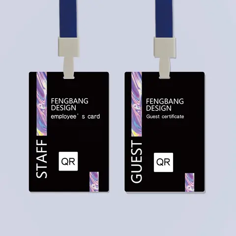 Waterproof PVC Work Card for Wedding Invitation Card, Customized, Free Design, Round Corners, 0.76mm