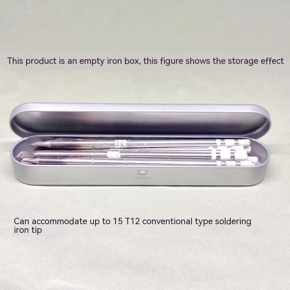 Imagem -06 - Série T12 Solering Iron Derruba a Caixa Grande do Armazenamento Caixa do Metal para Pontas do Ferro da Solda a