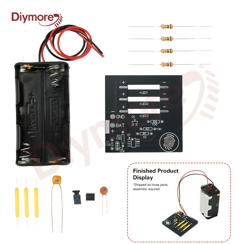 Touch Stepless Dimming Kit Electronic DIY Engineering Kit Electronic Soldering Skills Practice DIY Hobbyist Holiday Gift