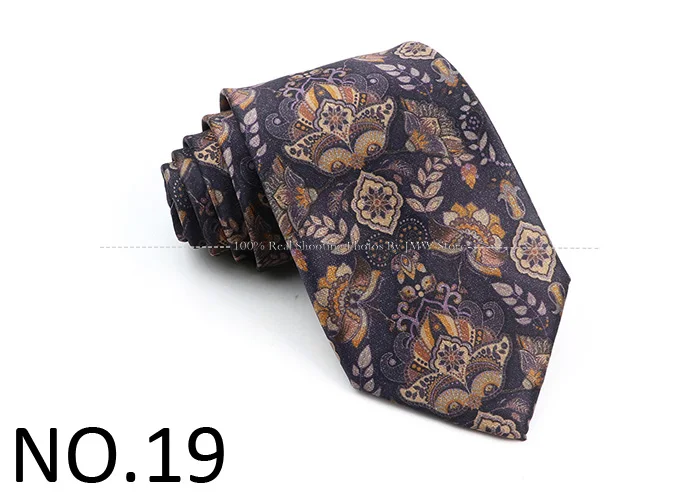 Einzigartiges Design für Herren, weiche Seidenkrawatten, Hausgesicht, Blumenansicht, Muster, Zeichnungsstil, braun-weiße Krawatte für Party, Hochzeit, Neuheitsgeschenk – Detail 19
