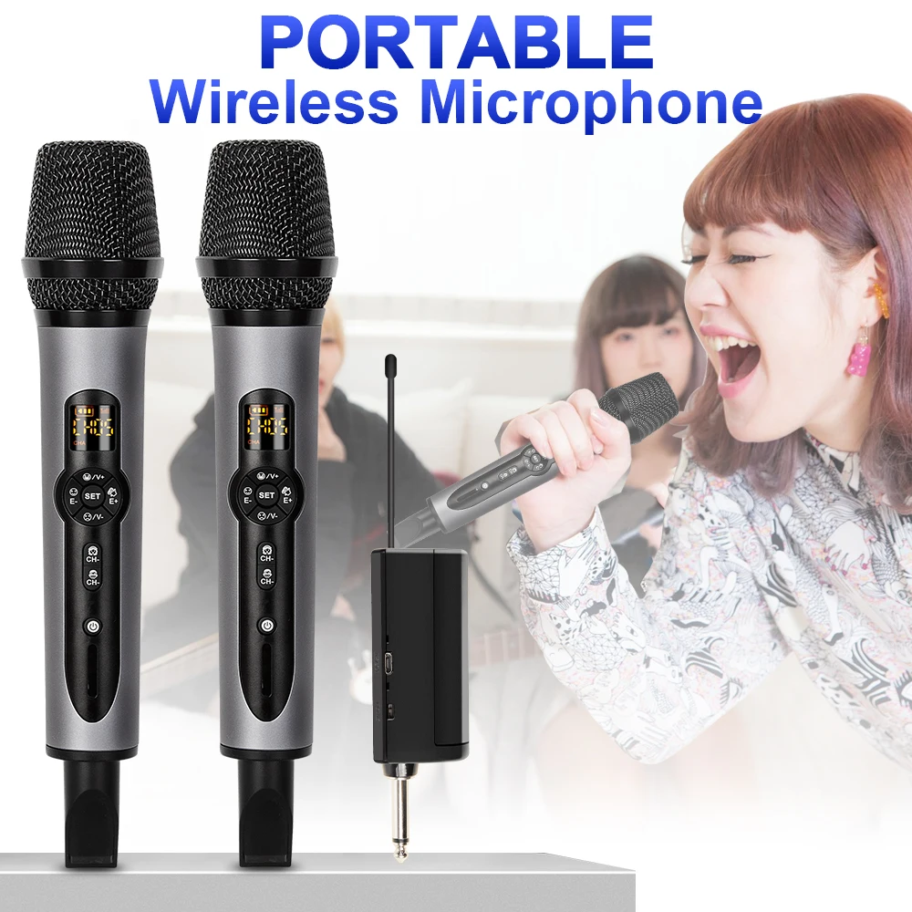 Picture 3: Professional Handheld Wireless Dynamic Mic Stage Performance UHF Wireless Karaoke Microphone For Church Broadcasting