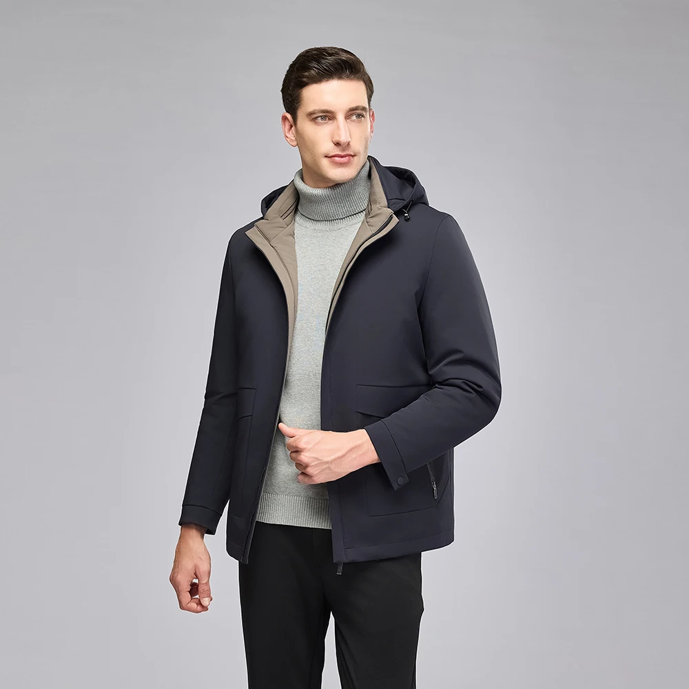 

2024 Men Jacket Winter Outerwear Man Keep Fashionable Warm thickening Removable 90% White Duck Down Down removable Jacket