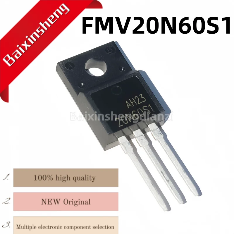 

20N60S1, 10 pieces, FMV20N60S1, 20A600V, TO-220F plastic sealed, N-channel, field-effect transistor, brand new in stock
