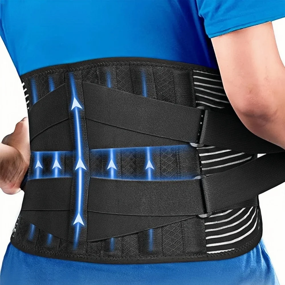 Double Pull Back Lumbar Support Belt Waist Orthopedic Corset Men Women Spine Decompression Waist Trainer Brace Back Pain Relief