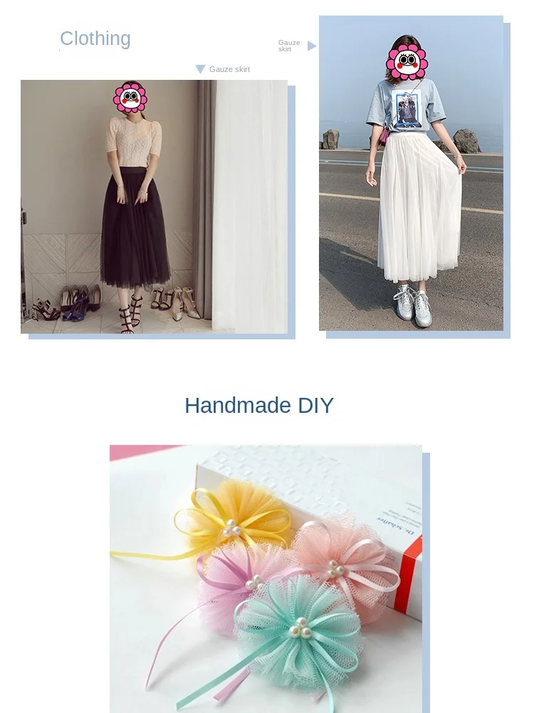 3/5/10/15/20m Soft Mesh Fabric Encrypted Mosquito Net Fabric Mesh Gauze Fabric Performance Clothes  Wedding Designer Mesh Veil