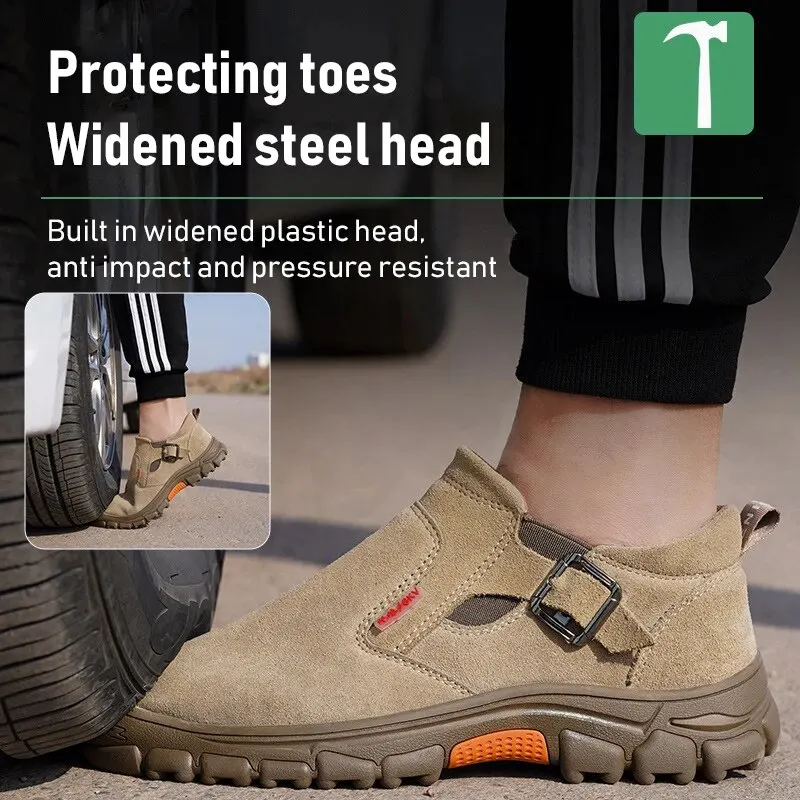 Zapatos de protección laboral para hombres, soldador antigolpes, antiperforación, sitio de trabajo de felpa de invierno, zapatos de protección de seguridad laboral de alta calidad