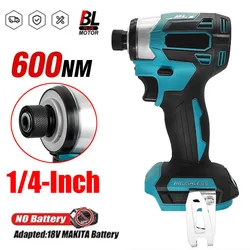 Cordless Compact Impact Driver Kit Electric Brushless Screwdriver 4-Speed 1/4-Inch Hex for Makita 18v Battery(No Battery)