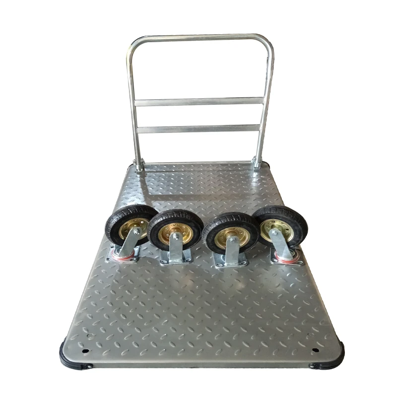 شاحنات منصة عربة حديدية مع سياج شاحنة يدوية قابلة للطي عربة منصة محمولة دوللي قابلة للطي مع سلك شبكي