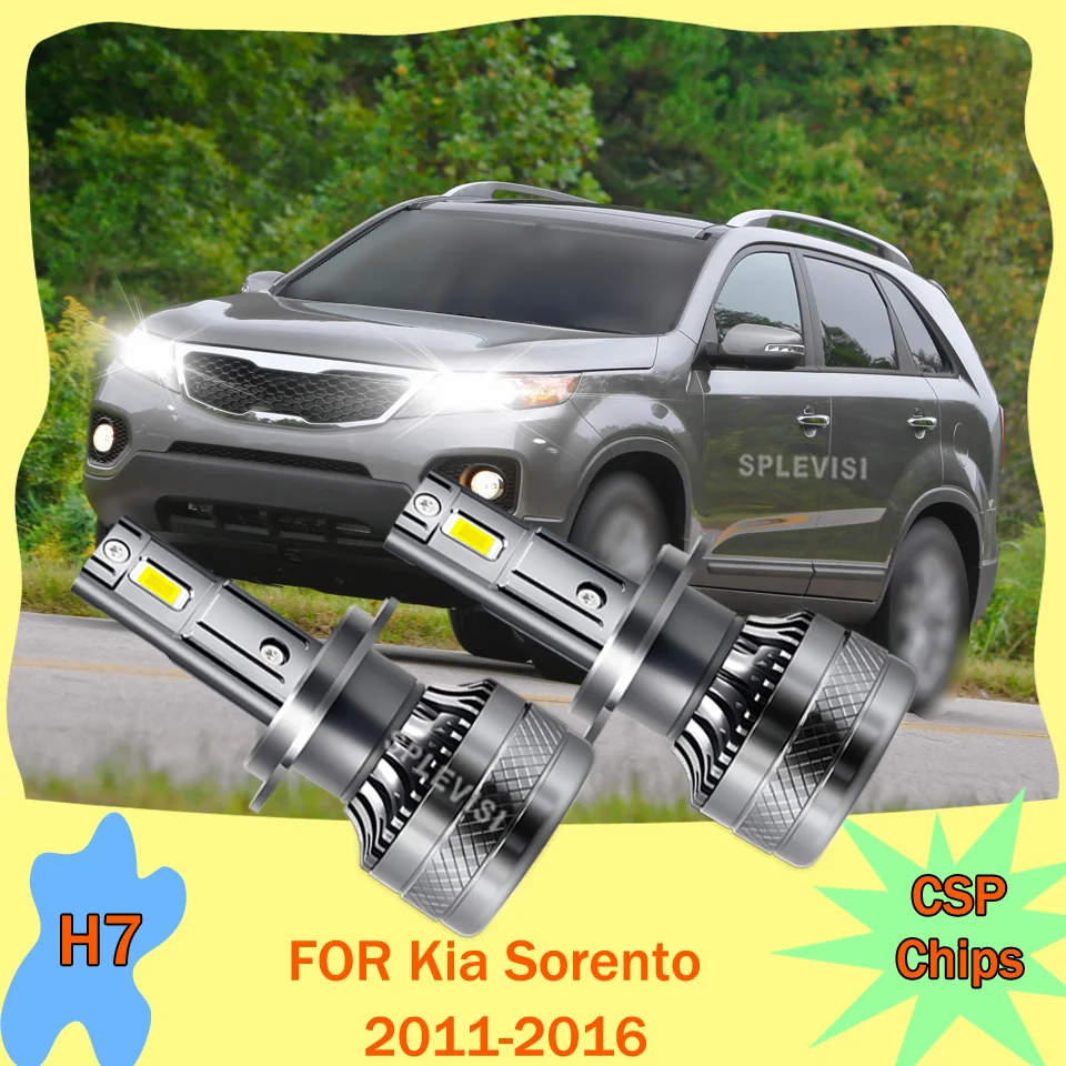 

IP68 H7/477/499 LED Headlight High Beam Bulbs Easy-to-Adjust 6000K CSP For Kia Sorento 2011-2016 Soul 2012-2013 luz para auto
