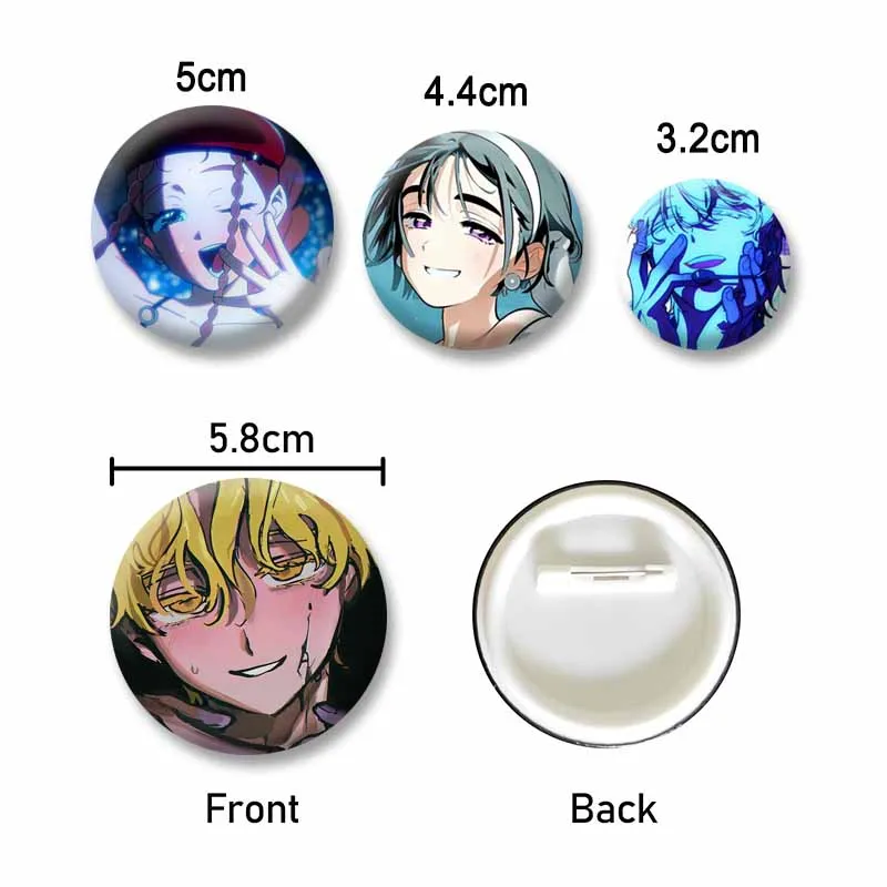 58 مللي متر البوب أنيمي الغريبة المرحلة عملة شارات Hyuna Luka MIZI حتى الكرتون تأثيري شارة دبابيس مجوهرات اكسسوارات لحقيبة قبعة ديكور