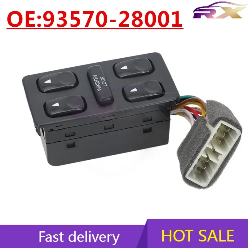 

НОВИНКА: 93570-28001 Подходит для Hyundai Elantra 1992-1994 годов, переключатель стеклоподъемника, кнопка управления стеклоподъемниками