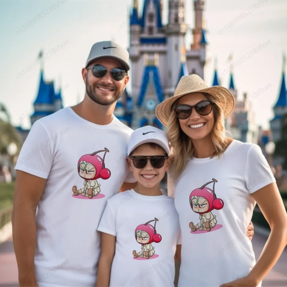 

Dr Stone Matching Outfits for Family T Shirts Funny Kawaii Cartoon Girl Top White Round Neck Short Sleeves Boys Tshirt
