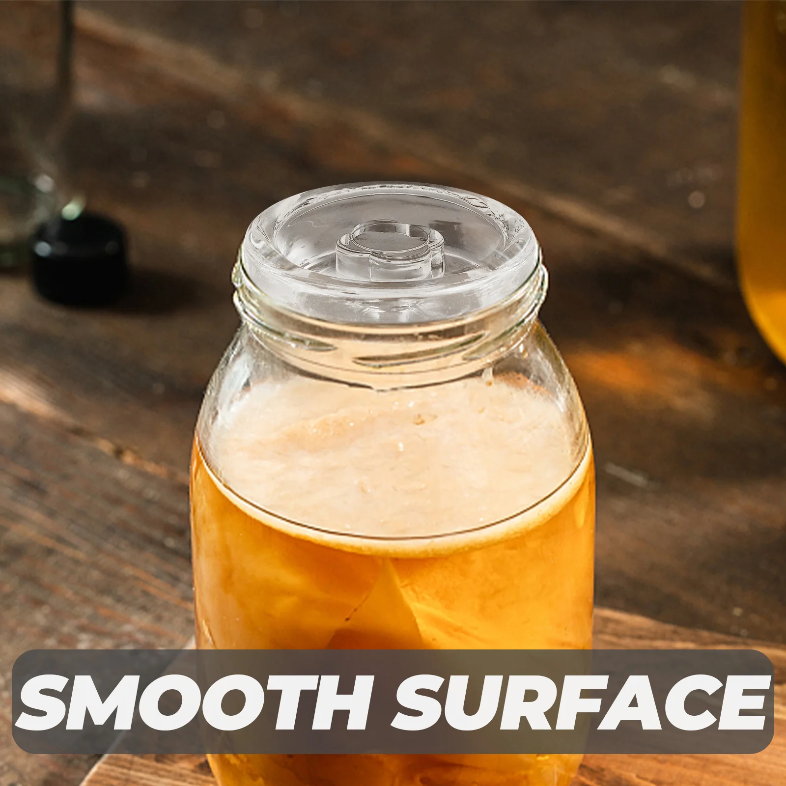 

High-Grade Glass Fermenting Lid Mason Jars Sturdy Long-Lasting Multi-Function Easy Grip Seal Wide Mouth Jars Healthy Foods