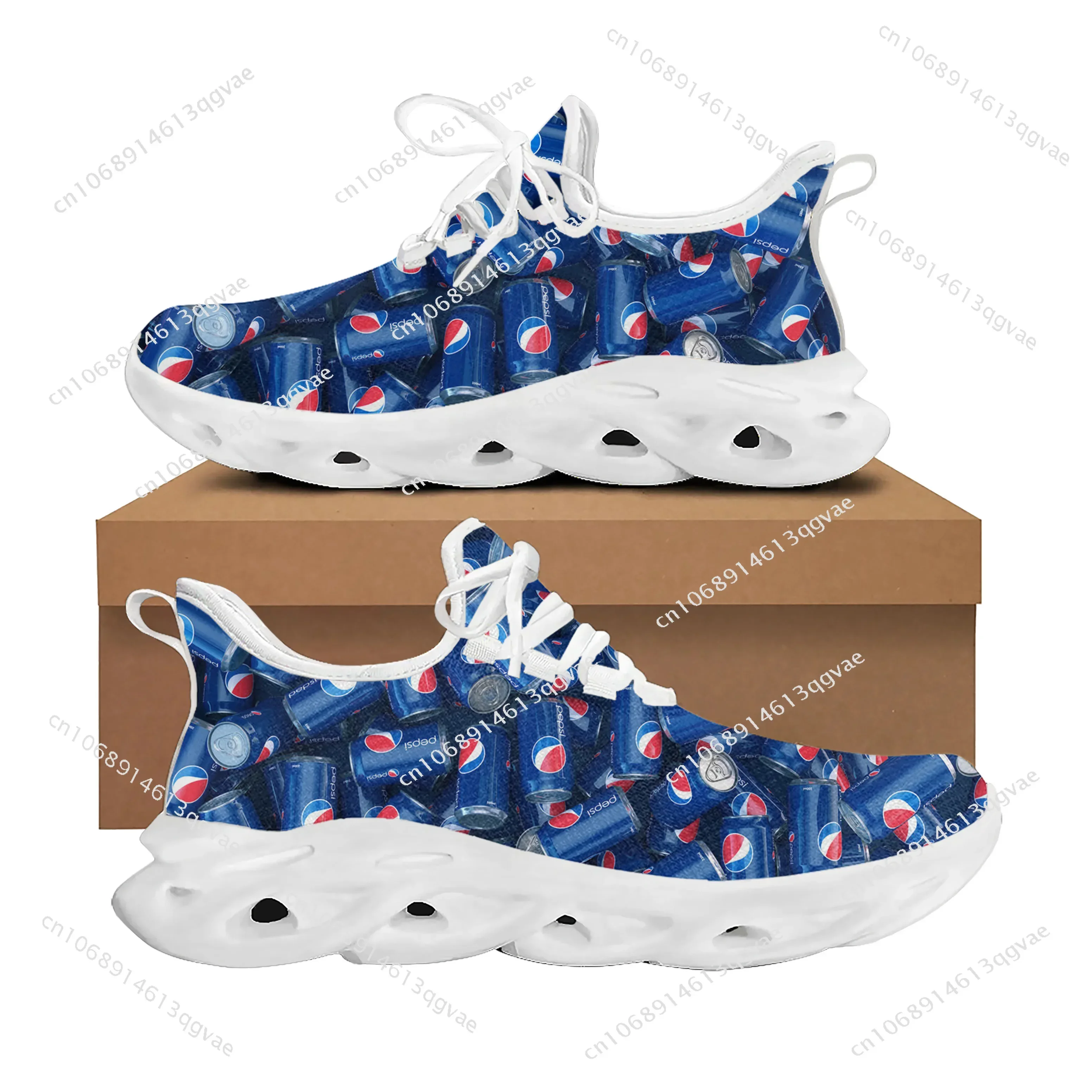 

P-Pepsi-Cola Flats Sneakers Mens Womens Sports Running Shoes High Quality Sneaker Lace Up Mesh Footwear Tailor-made Shoe White