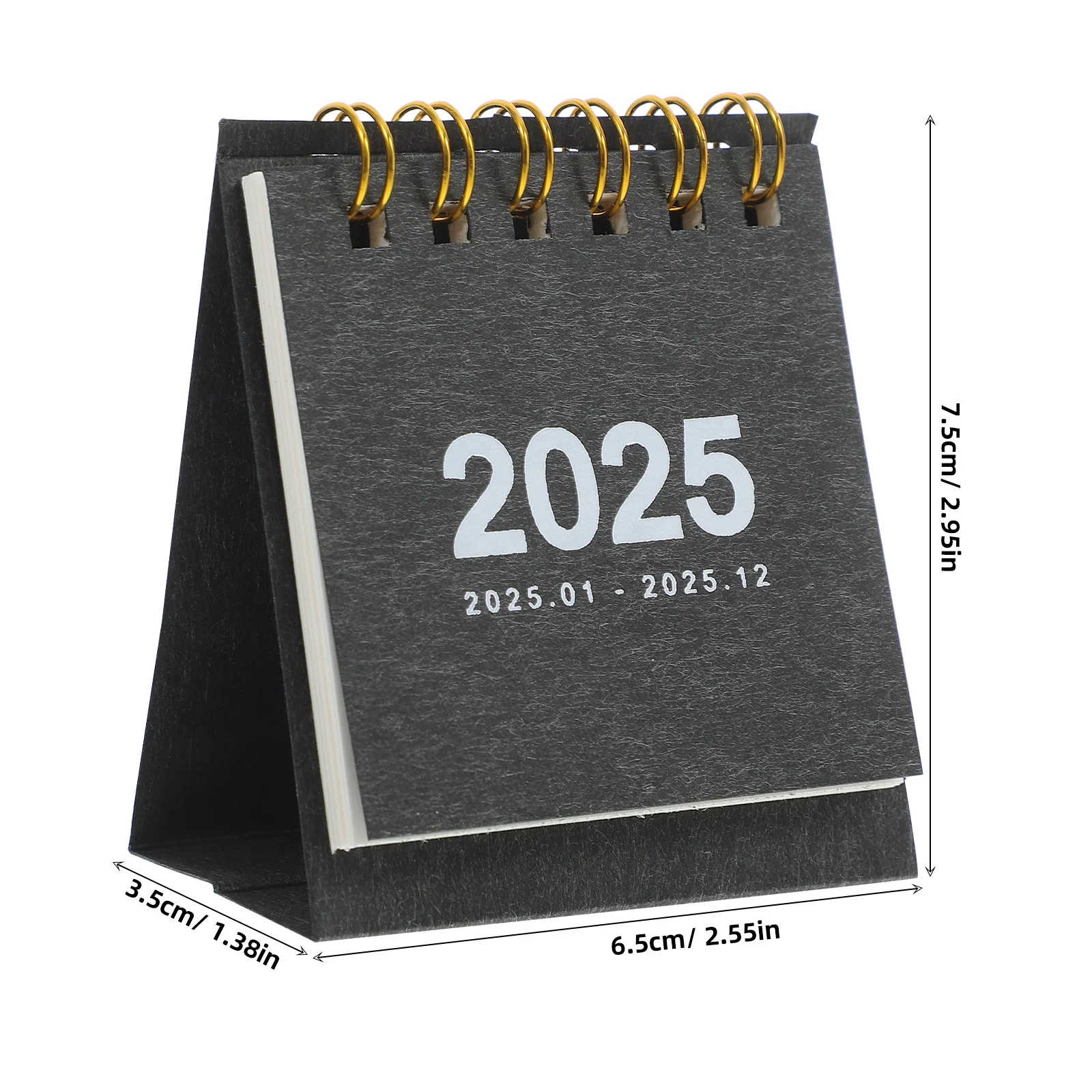 Mini Desktop Calendar 2025 Small Standing Flip Desk Calendar For Office Home School Firm Paper Spiral Binding Compact Design