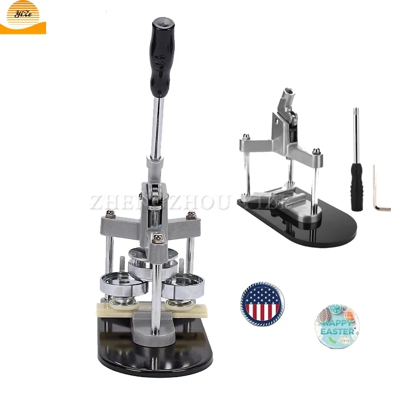 Pin Badge Maker Snap Button Hand Press Attaching Machine Metal Button Badge Making Machine