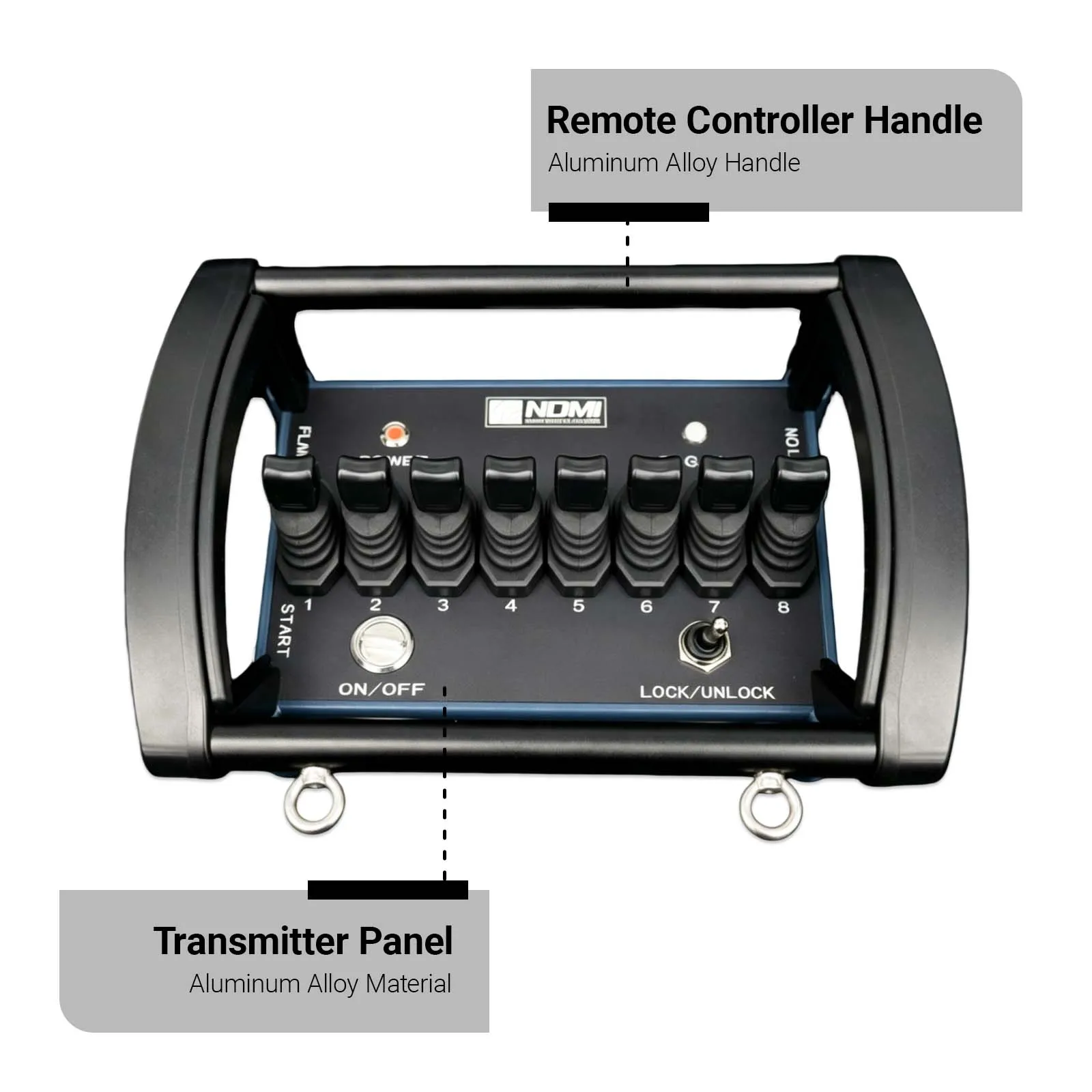 Marine Waterproof Hydraulic Remote Control 8 Joysticks 1000m Range Rechargeable Battery Metal Construction for Seaport Crane