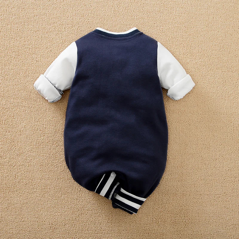 Newborn Baby Baseball Clothes 0 3 6 9 12 Months Boston Cotton Long Sleeve Footies Toddler Boy Clothes Kids Jumpsuit Pyjama Bebe