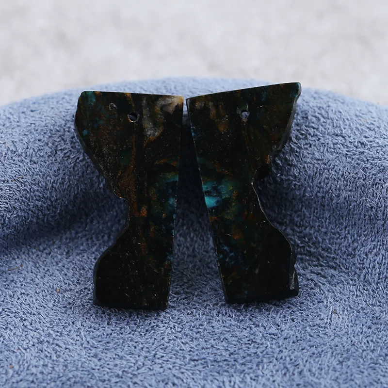 Natural Turquoise Long Strip Earrings Beads for Jewelry Making, Handmade Natural stones beads