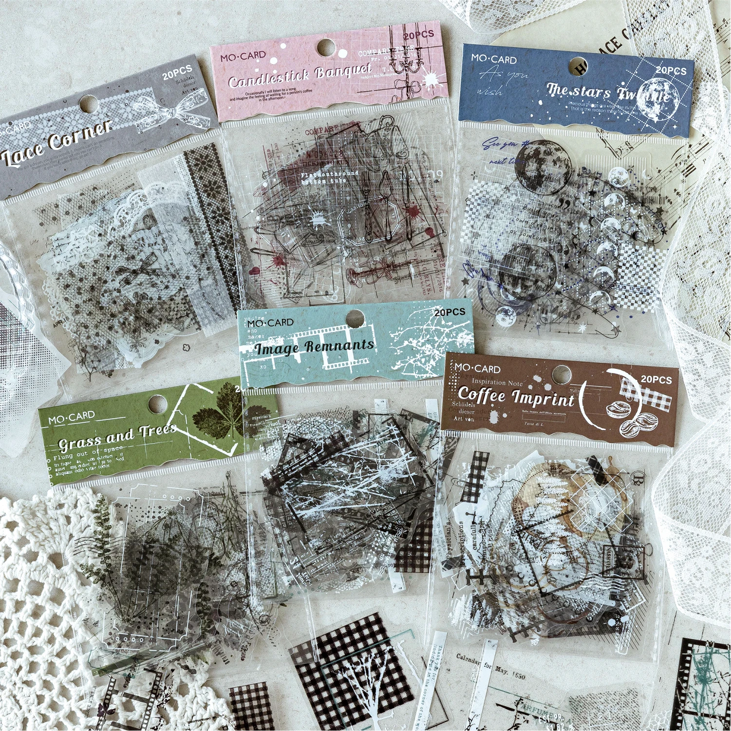 

12 упаковок/лот, серия Hazy Traces, милые ретро декоративные наклейки для домашних животных