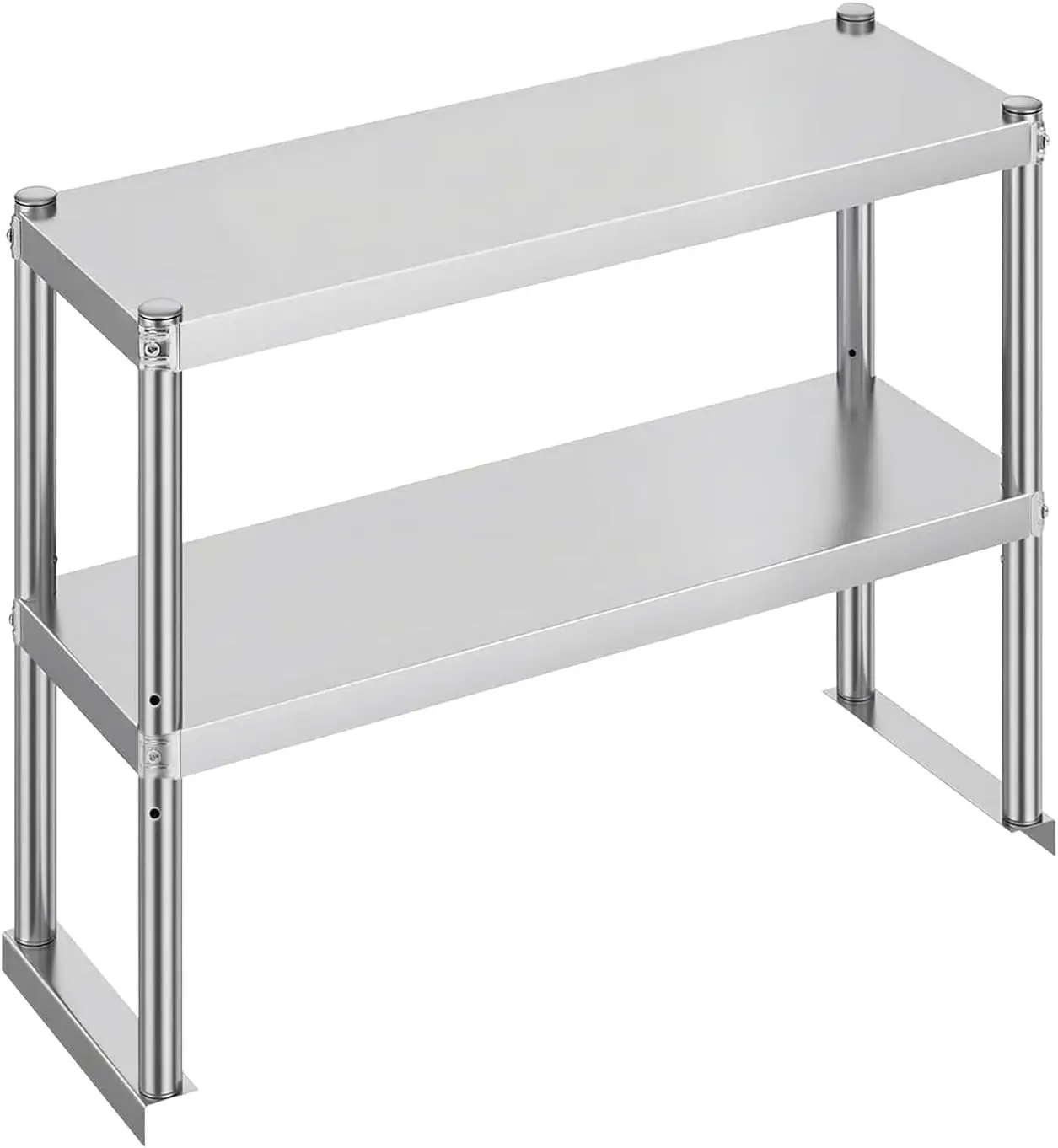 

Stainless Steel Over Oven Shelf 12x36 Inch, 2 Tier Metal Rack 380 lbs Capacity for Kitchen, Restaurant, Garage