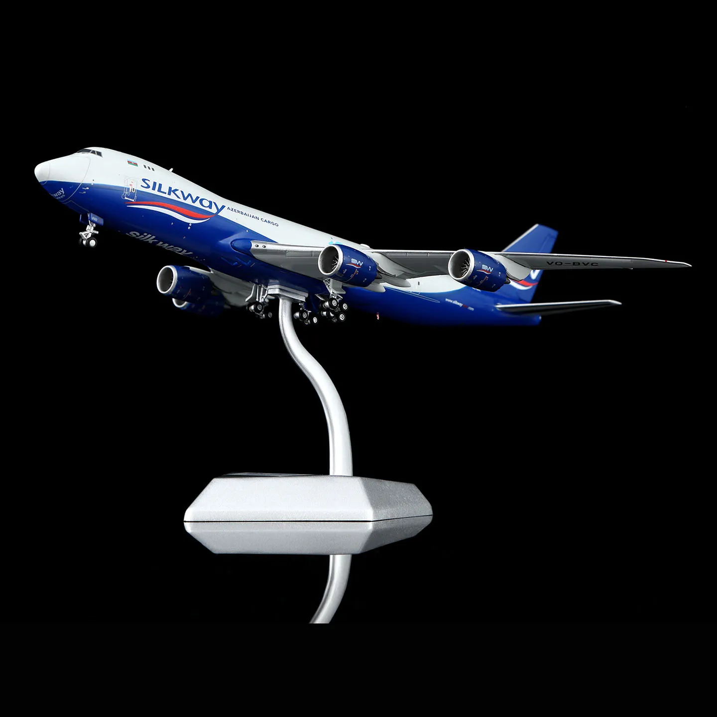 

B632502 Alloy Collectible Plane Gift HX Models 1:400 Silkway West Airlines Boeing B747-8F Diecast Aircraft Jet Model VQ-BVC