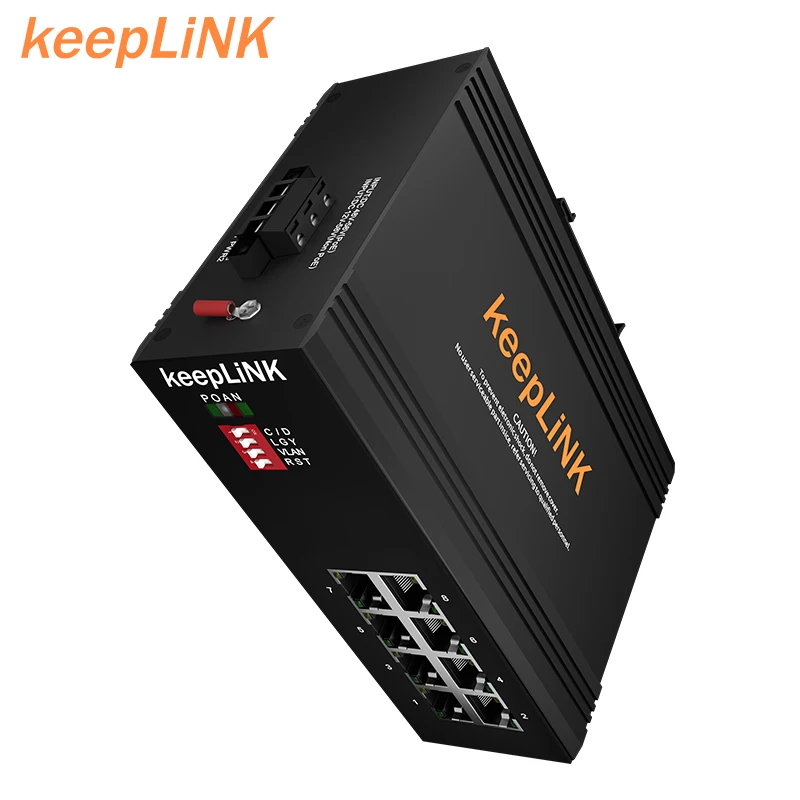 Gigabit Ethernet Switch 8 Port Industrial Ip40 Desktop Unmanaged Network Switches with Din Rail Mount for Security Monitoring view 4