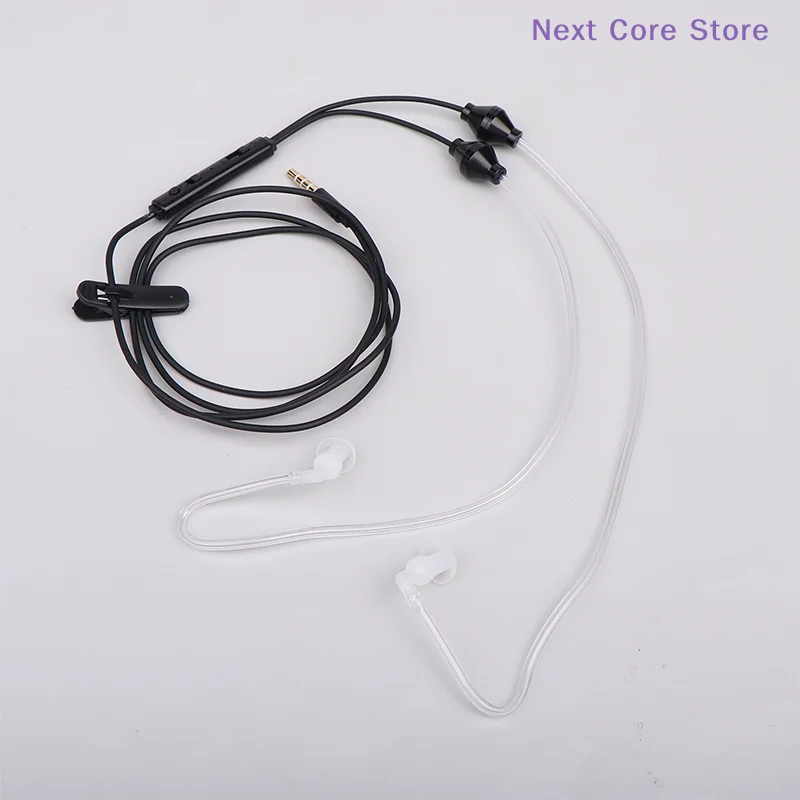 

1Pc Universal Anti-Radiation 3.5mm Air Tube Earphones With Mic Binaural Music Games Earphones