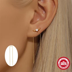 ROXI 925 Sterling Silver 1Pair Tassel Chain line design Piercing Stud Earrings For Women specific  Party Earrings Jewelry