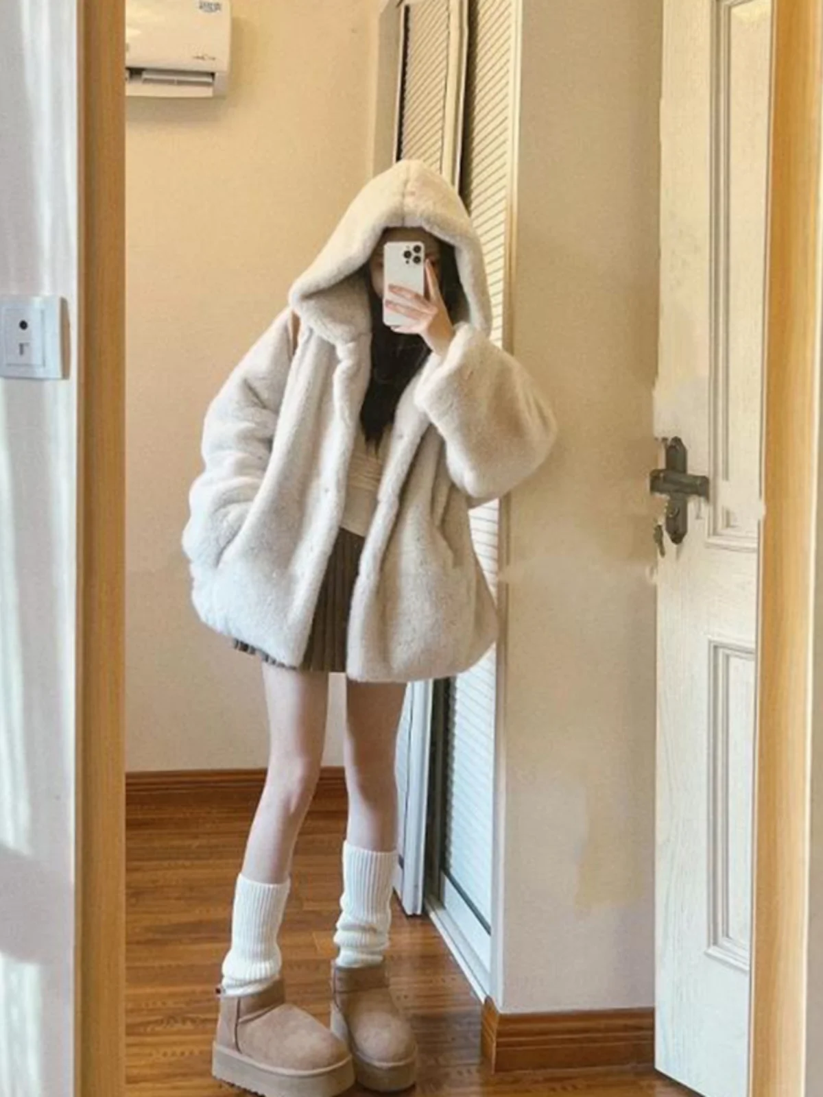 

Lamb Wool Jacket Woman Japanese Yellow Noctilucent Glow Luminous Radiance Glowing Brilliance Bright Splendor Radiant Luster Vibe