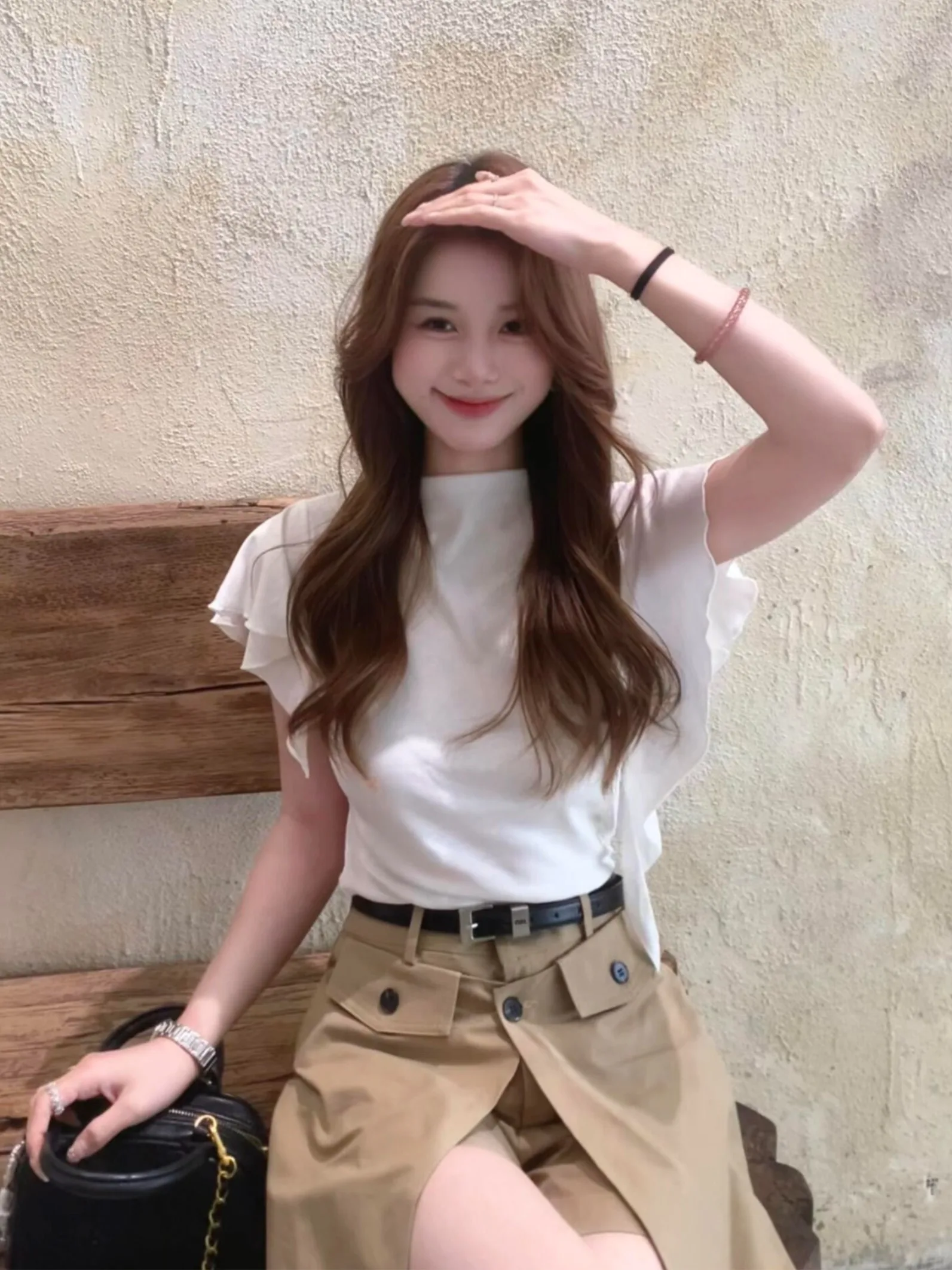 

French Style Short Sleeve T-Shirt Women's Summer New Design Unique Beautiful Mignon Top Cotton Polyester Blend Breathable