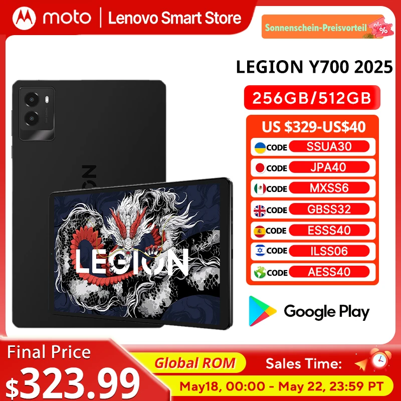 Global ROM Lenovo LEGION Y700 2025 Tablet Snapdragon 8 Gen 3 Octa