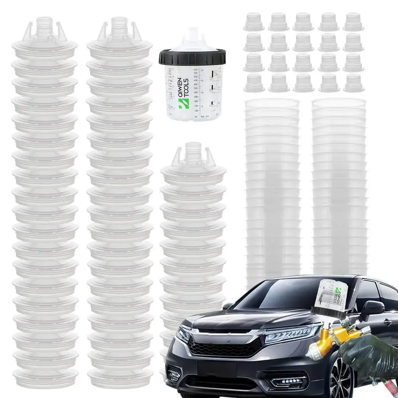 

Paint Brush Cleaner Rinse Cup Reusable Car Painting Kit Spray Guns & Accessories With 50 Cup And Lids System Paint Tools &